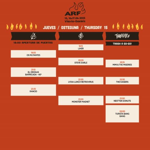 horarios azkena rock 2023 